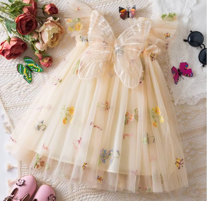 Vestido Ivory tull bordado