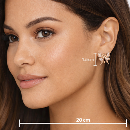 Aretes Mariposa Chapado Oro 18k